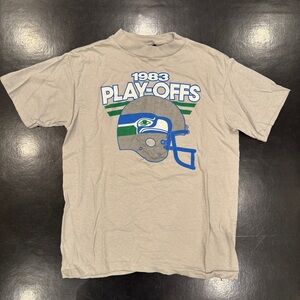 Vintage Seattle Seahawks 1983 Playoffs T-Shirt 80s NFL Single Stitch USA Made L